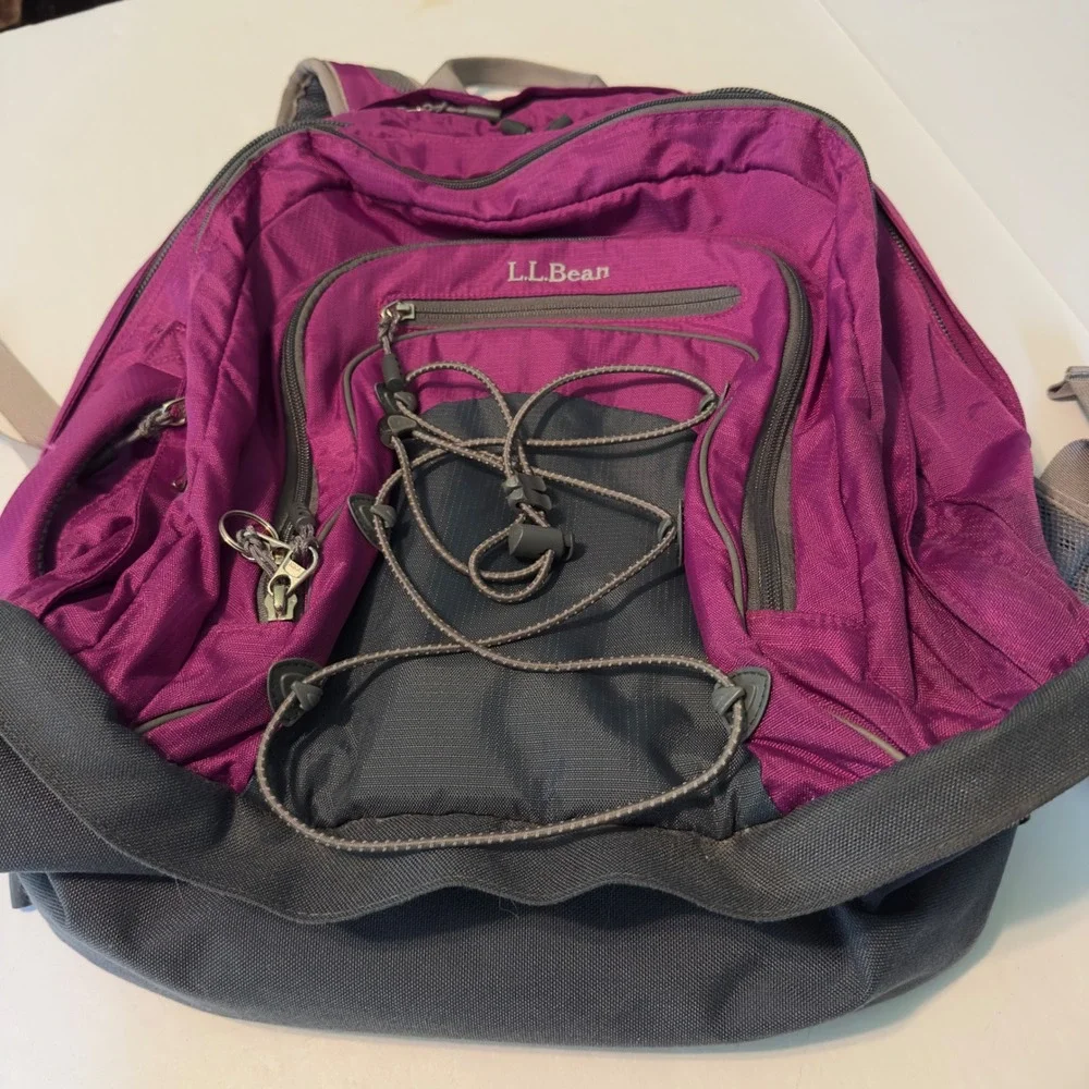 LL Bean Turbo Transit Backpack Purple Dark Orchid Laptop School Pack Bag XL
